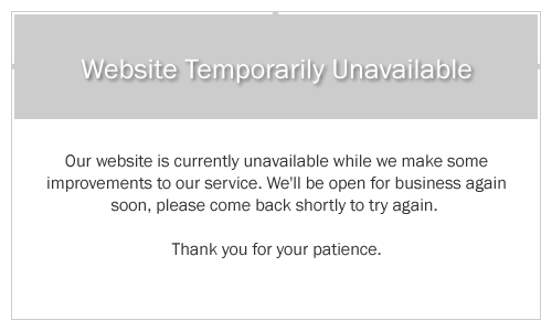 website temporarily unavailable